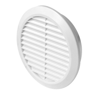 Kratka wentylacyjna Classic T36 fi 100-150 biała skośna z siatką