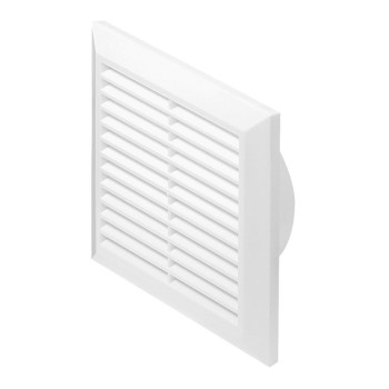 Kratka wentylacyjna 17x17 fi 100 biała skośna Classic T61