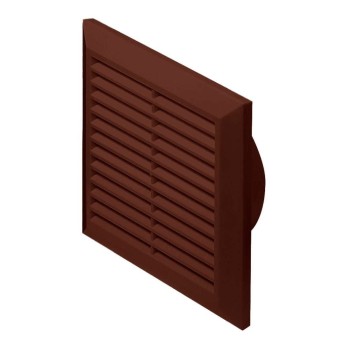 Kratka wentylacyjna 17x17 fi 100 brązowa skośna Classic T61br