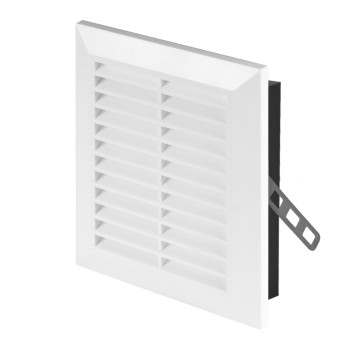 Kratka wentylacyjna 11x14 biała skośna Classic T48
