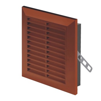 Kratka wentylacyjna 11x14 brązowa skośna Classic T48br