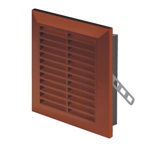 Kratka wentylacyjna 11x14 brązowa skośna Classic T48br