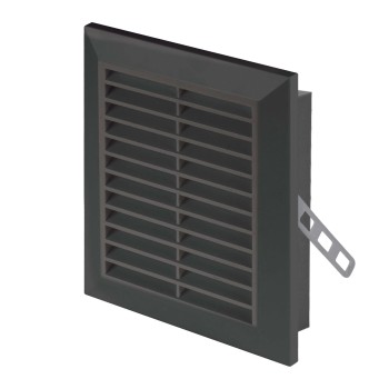 Kratka wentylacyjna 11x14 czarna skośna Classic T48cz