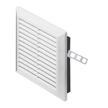 Kratka wentylacyjna 14x14 biała skośna Classic T40