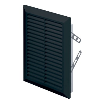 Kratka wentylacyjna 14x21 czarna skośna Classic T26cz