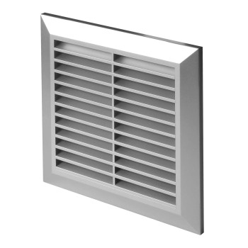 Kratka wentylacyjna 17x17 fi 125 satynowa skośna Classic T83ss