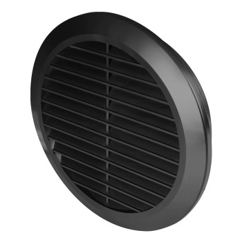 Kratka wentylacyjna Classic T23cz fi 150 czarna skośna z siatką
