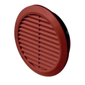 Kratka wentylacyjna Classic T23br fi 150 brązowa skośna z siatką