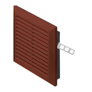 Kratka wentylacyjna 17x17 brązowa skośna Classic T70br