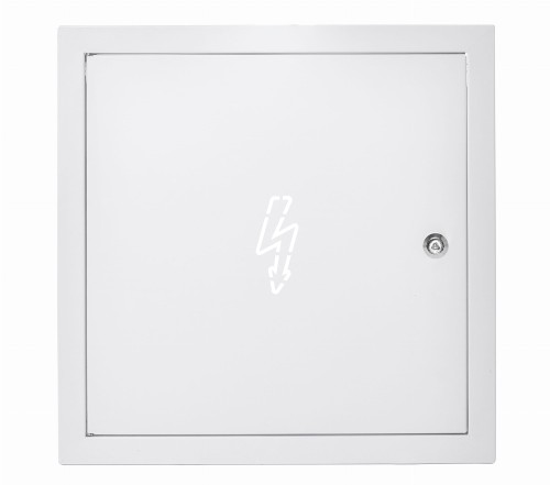 Drzwiczki rewizyjne prądowe 70x70 białe zamek trójkątny