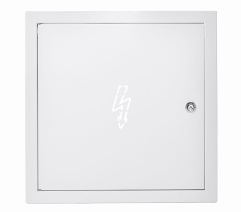 Drzwiczki rewizyjne prądowe 80x80 białe zamek trójkątny
