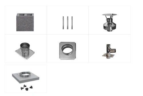 Komin systemowy HOCH Turbo Stal W1 fi 80 9,33 m