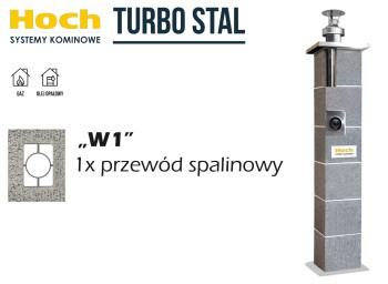 Komin systemowy HOCH Turbo Stal W1 fi 80 10,33 m  