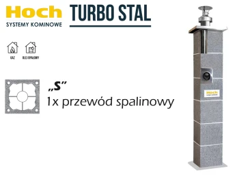 Komin systemowy HOCH Turbo Stal S fi 125 8,66 m
