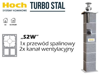 Komin systemowy HOCH Turbo Stal S2W fi 125 4,66 m