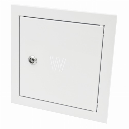 Drzwiczki rewizyjne na zawór wody 20x20 białe z literą "W" metalowe