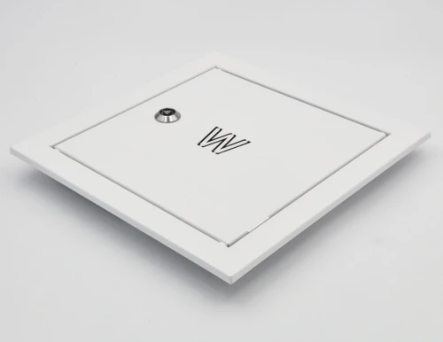 Drzwiczki rewizyjne na zawór wody 20x20 brązowe z literą "W" metalowe