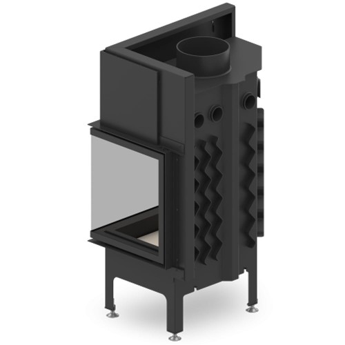  Wkład kominkowy Albero 11 kW Prawy Standard + szyba wewnętrzna gięta AL11R.H-BI
