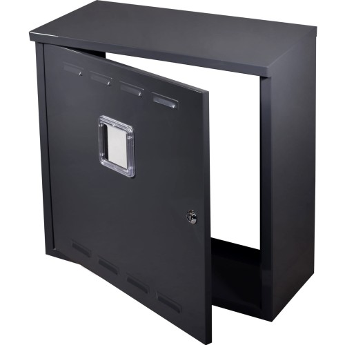 Szafka gazowa 70x90x25 antracyt bez pleców z dnem z okienkiem