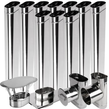 Wkład kominowy owalny kwasoodporny 100/200 10mb