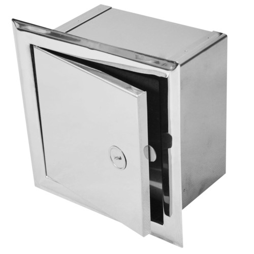 Drzwiczki kominowe do wyczystki 14x14 z przedłużonym kołnierzem 10 cm nierdzewne