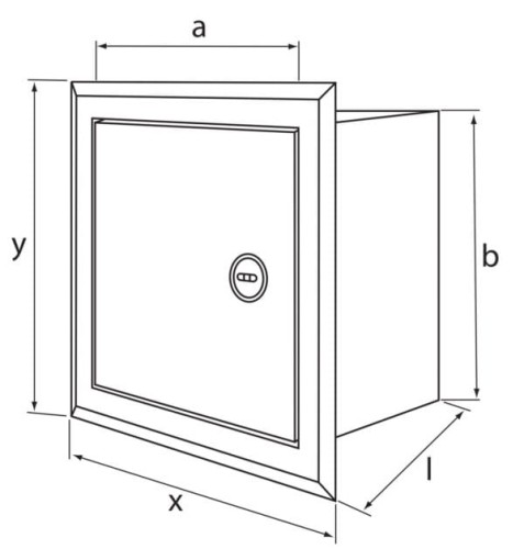 Drzwiczki kominowe do wyczystki 14x14 z przedłużonym kołnierzem 10 cm nierdzewne