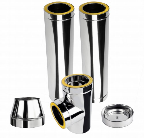 Komin izolowany dwuścienny KDI fi 300 2mb kwasoodporny
