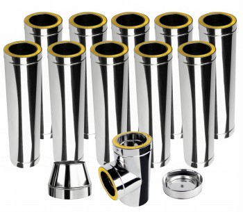 Komin izolowany dwuścienny KDI fi 300 10mb kwasoodporny