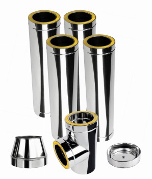 Komin izolowany dwuścienny KDI fi 350 4mb kwasoodporny 