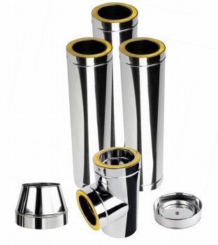 Komin izolowany dwuścienny KDI fi 400 3mb kwasoodporny  