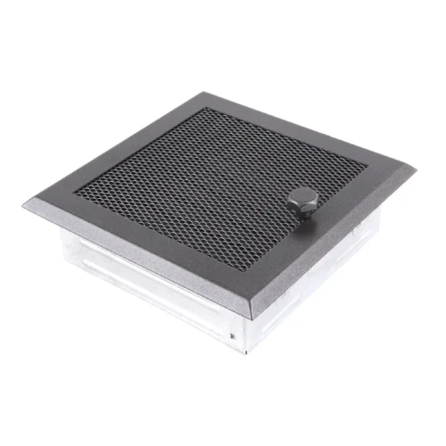 Kratka kominkowa STANDARD 16x16 z żaluzją grafit