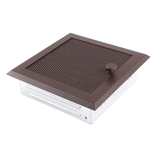 Kratka kominkowa STANDARD 16x16 z żaluzją brąz
