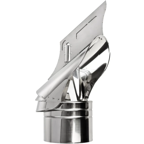 Strażak kominowy z łożyskiem fi 220 1 mm kwasoodporny z podstawą 0,6 mm