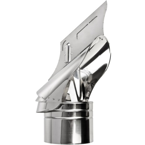 Strażak kominowy z łożyskiem fi 300 1 mm kwasoodporny z podstawą 0,6 mm