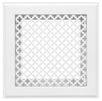 Kratka kominkowa "Koniczynka" 20x20 biała