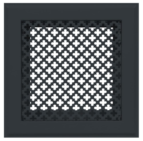 Kratka kominkowa "Koniczynka" 20x20 antracyt