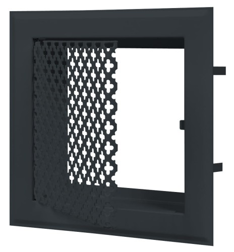 Kratka kominkowa "Koniczynka" 20x20 antracyt
