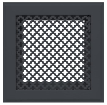 Kratka kominkowa "Koniczynka" 20x20 grafit