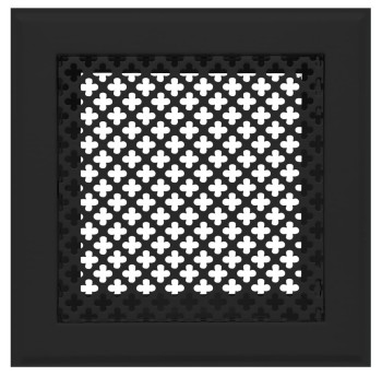 Kratka kominkowa "Koniczynka" 15x15 czarna