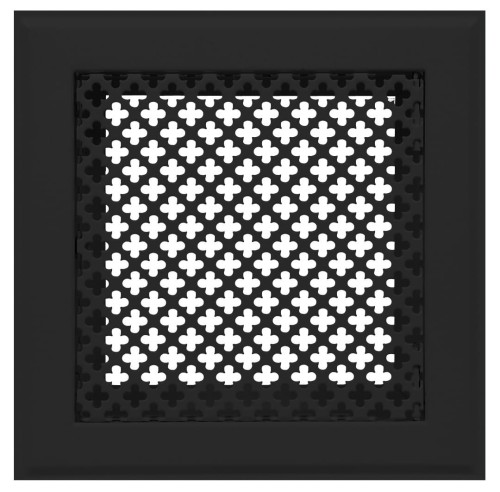 Kratka kominkowa "Koniczynka" 15x15 czarna
