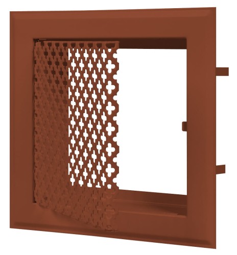 Kratka kominkowa "Koniczynka" 15x15 ceglasta
