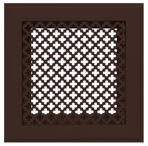 Kratka kominkowa "Koniczynka" 15x15 brązowa