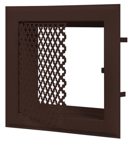 Kratka kominkowa "Koniczynka" 15x15 brązowa