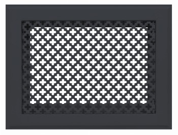 Kratka kominkowa "Koniczynka" 15x30 grafit