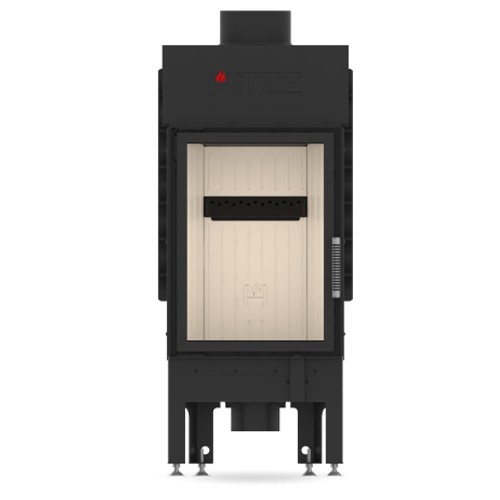 Wkład kominkowy Albero 9 kW Pionowy szyba DECOR + wewnętrzna