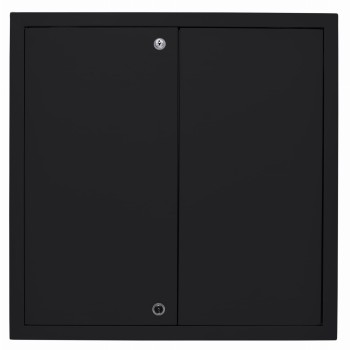 Drzwiczki rewizyjne 40x70 czarne zamek dwuskrzydłowe 