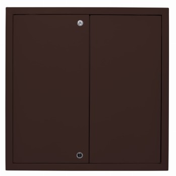 Drzwiczki rewizyjne 50x70 brązowe zamek dwuskrzydłowe 