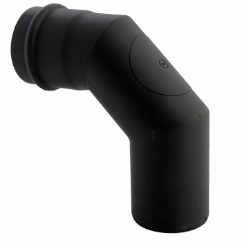 Kolano spalinowe z rewizją do pieców na pelet fi 100 90º Darco SPKP