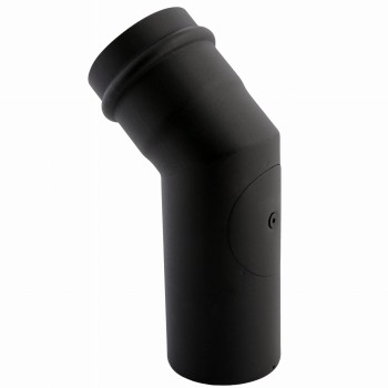 Kolano spalinowe z rewizją do pieców na pelet fi 80 45º Darco SPKP