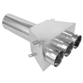 Skrzynka rozprężna przelotowa trzy-króćcowa SK 3x90/125 ocynkowana